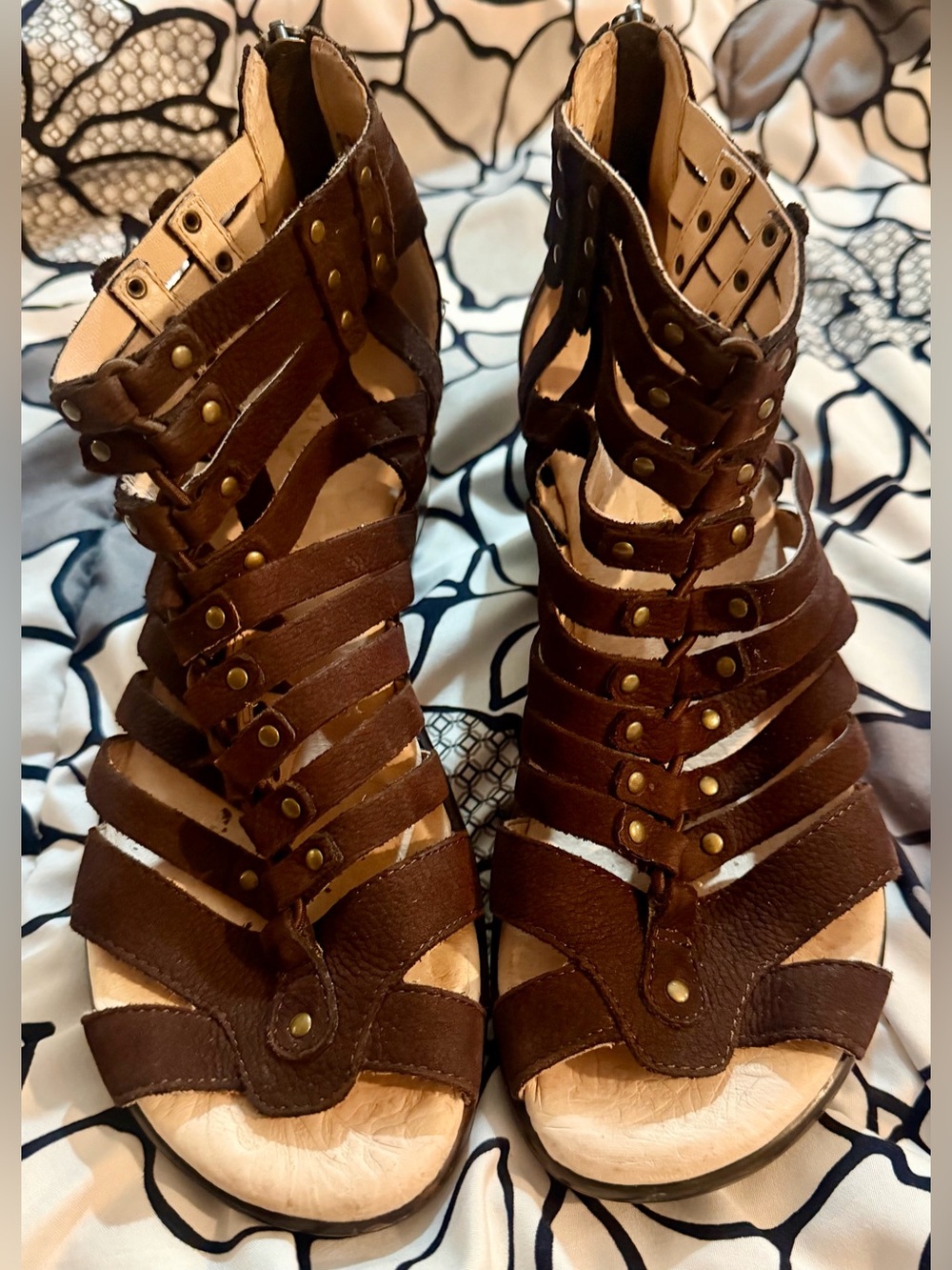 Jambu Sugar Wedge Strappy Brown Suede Gladiator Sandals - Women's Fashion